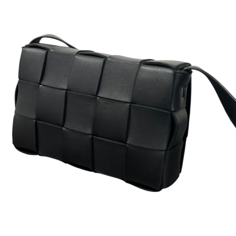 Men's Intrecciato Woven Cassette Bag Black