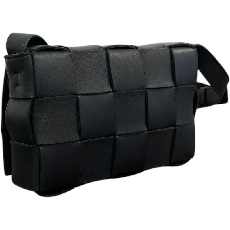 Men's Intrecciato Woven Cassette Bag Black
