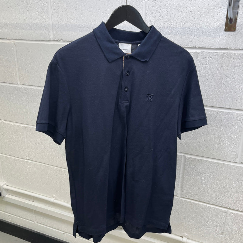 Men's Embroidered Logo Polo Shirt Navy Size XL