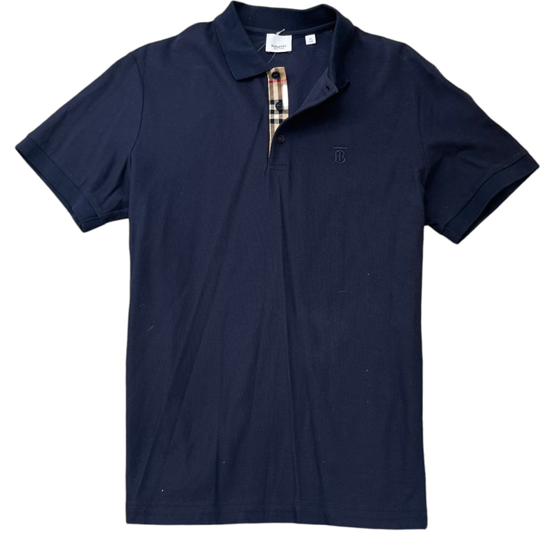 Men's Embroidered Logo Polo Shirt Navy Size XL