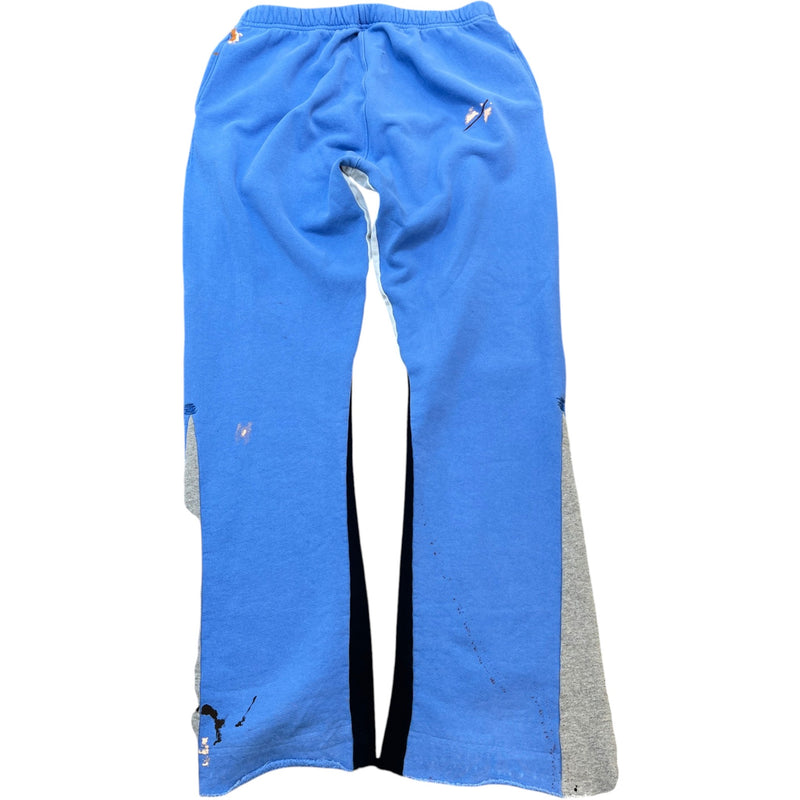 Men's Painted Flare Joggers Blue Size XL / W36