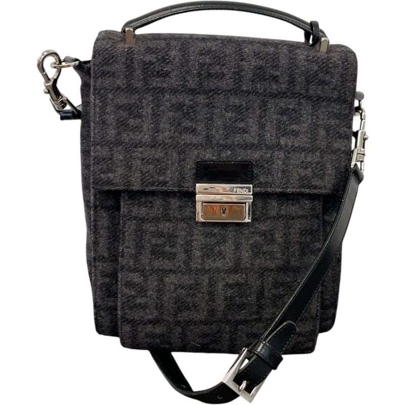 Women's Ff Monogram Messenger Bag Grey