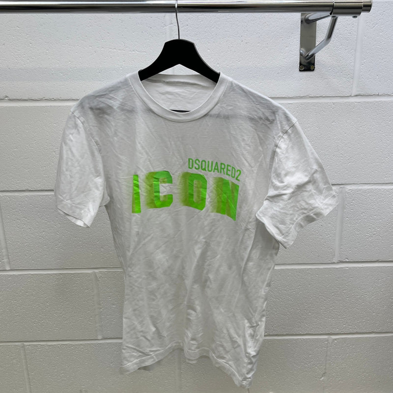 Men's Logo Print T-Shirt White Size S