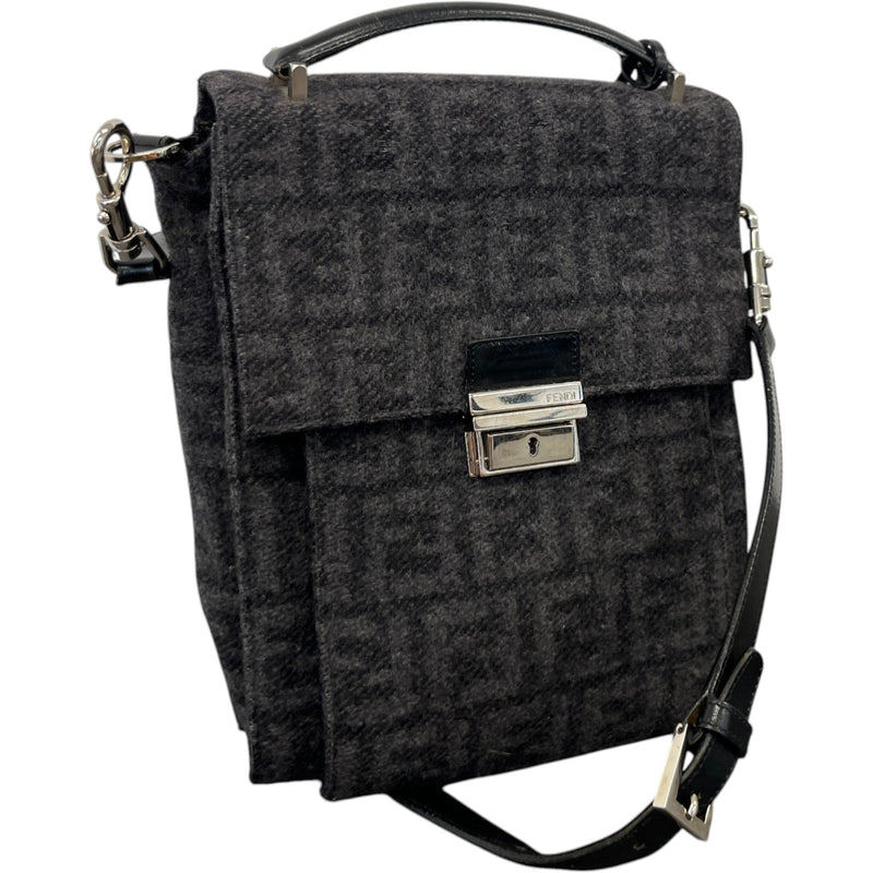 Women's Ff Monogram Messenger Bag Grey