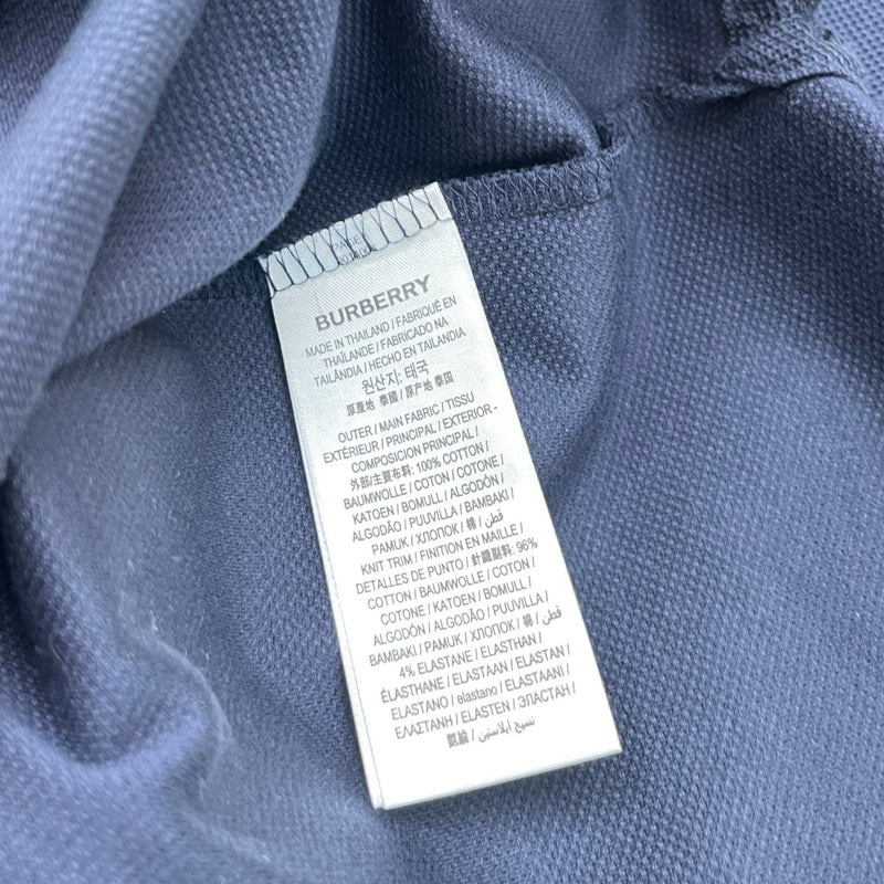 Men's Embroidered Logo Polo Shirt Navy Size XL