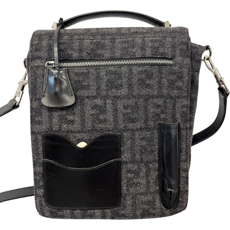 Women's Ff Monogram Messenger Bag Grey