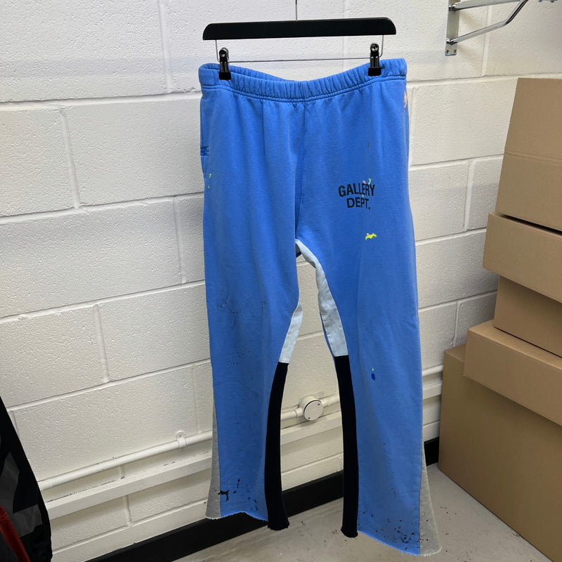 Men's Painted Flare Joggers Blue Size XL / W36