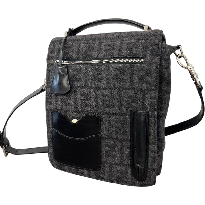 Women's Ff Monogram Messenger Bag Grey