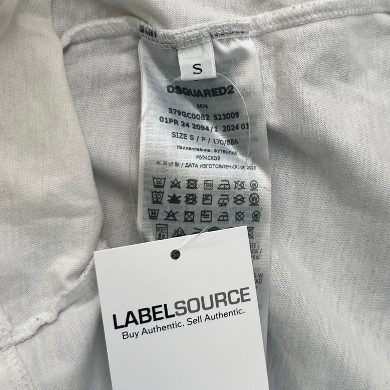 Men's Logo Print T-Shirt White Size S