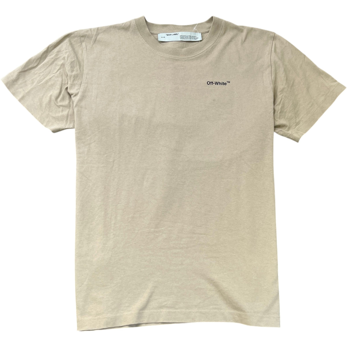 Men's Arrow Logo T-Shirt Beige Size XL - Photo 1