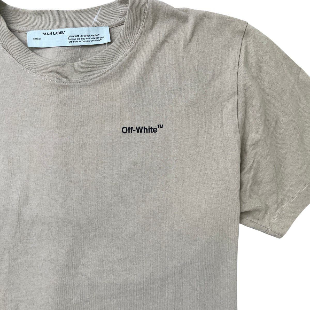 Men's Arrow Logo T-Shirt Beige Size XL - Photo 5
