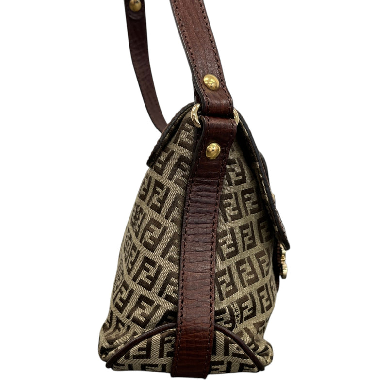 Women's Zucchino Canvas Shoulder Handbag Brown