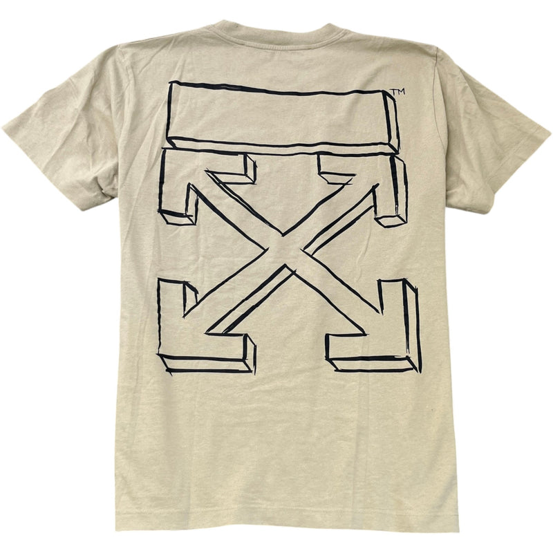 Men's Arrow Logo T-Shirt Beige Size XL
