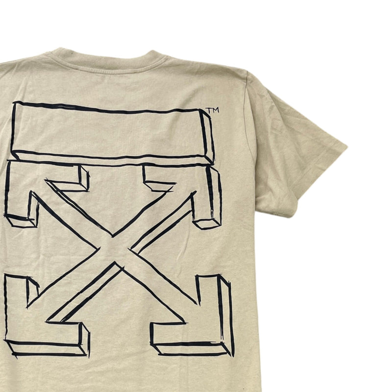 Men's Arrow Logo T-Shirt Beige Size XL