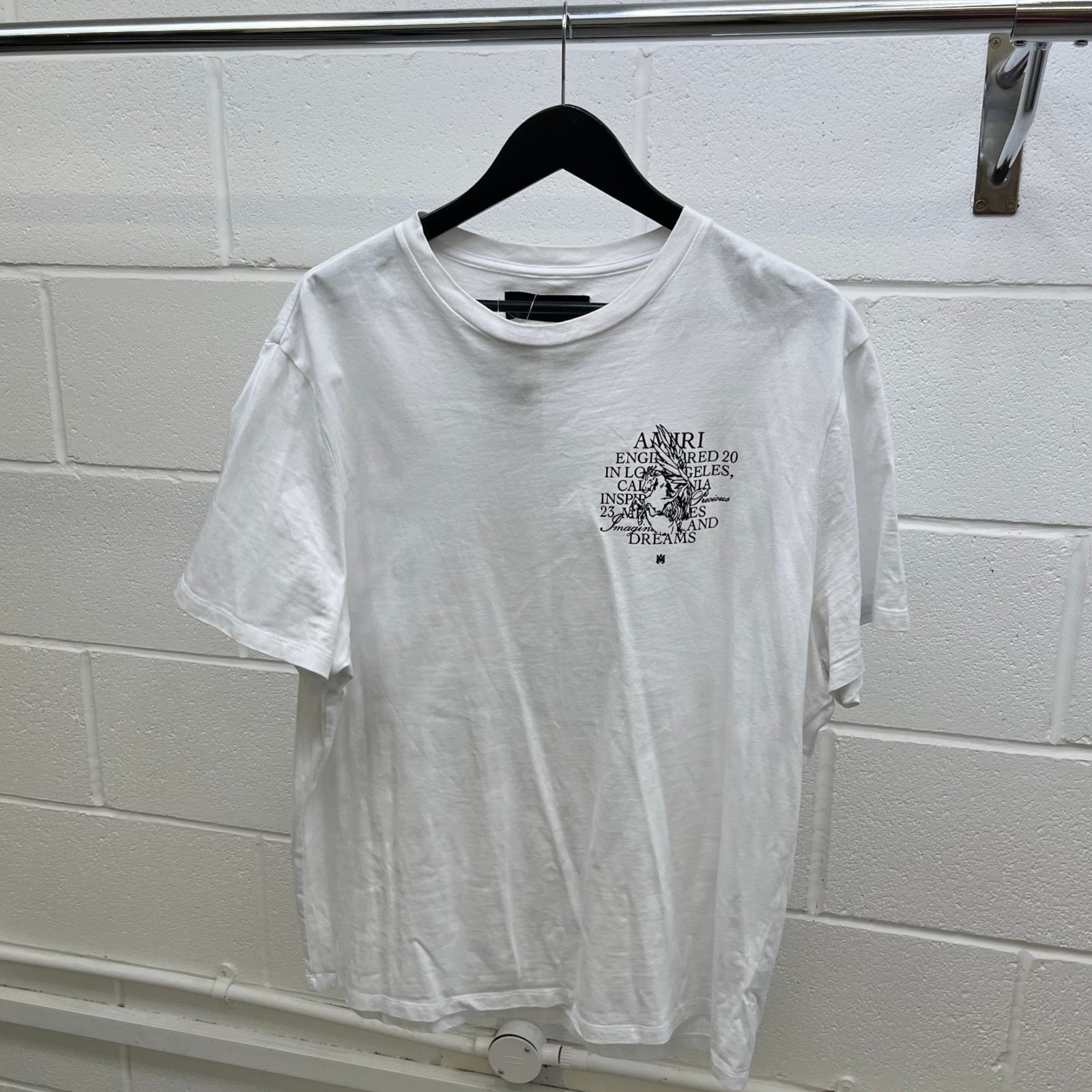Men's Logo Print T-Shirt White Size XL - Photo 8