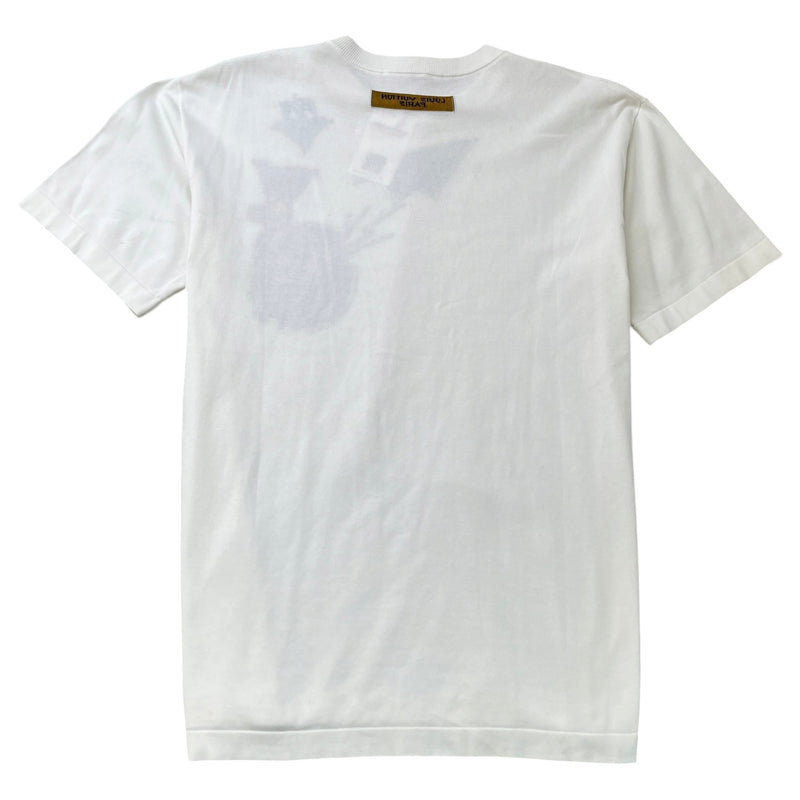 Men's Monogram Comics Intarsia T-Shirt White Size L