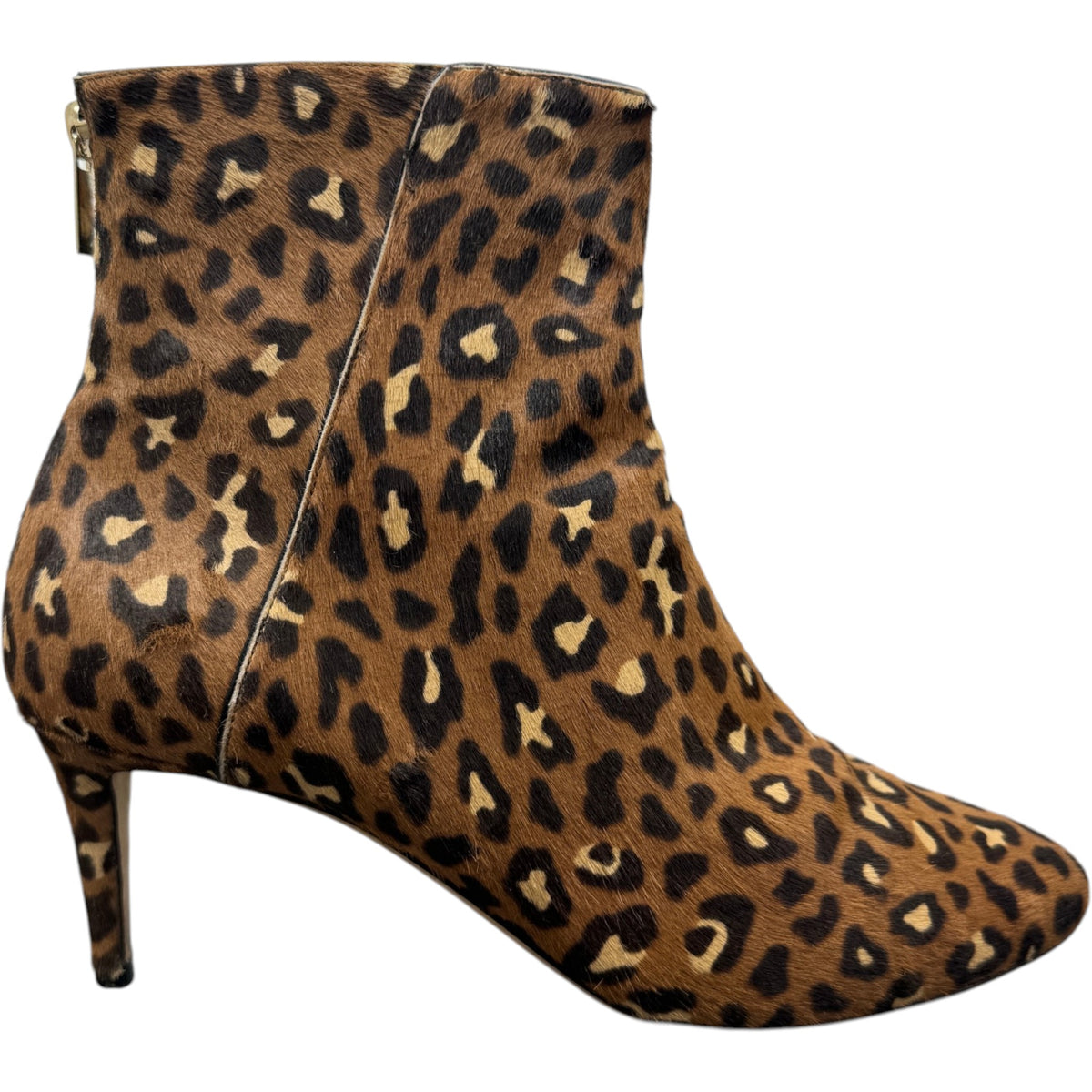 Women's Leopard Logo Print Boots Brown Size UK 7 / EU 40 - Photo 1