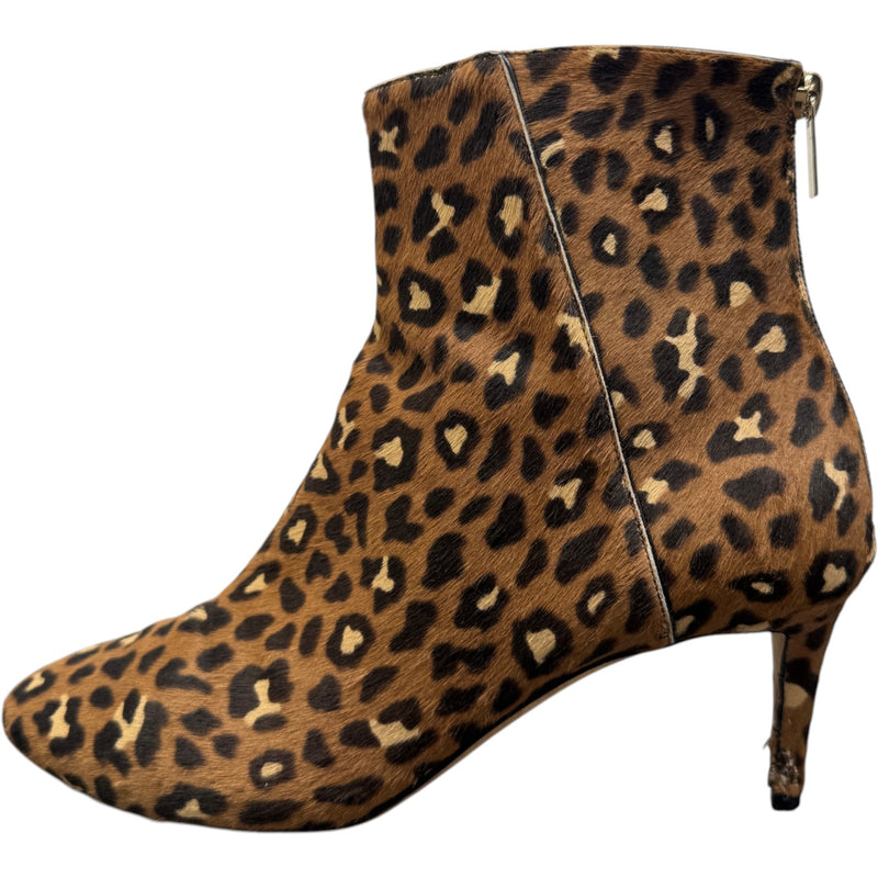 Women's Leopard Logo Print Boots Brown Size UK 7 / EU 40