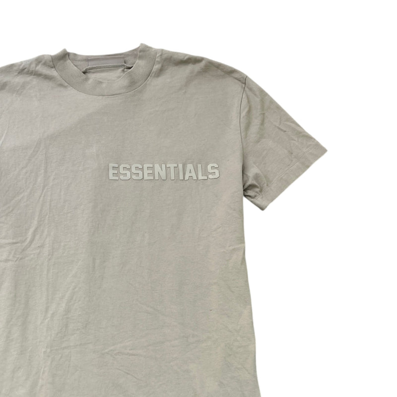 Men's Applique Logo T-Shirt Beige Size M