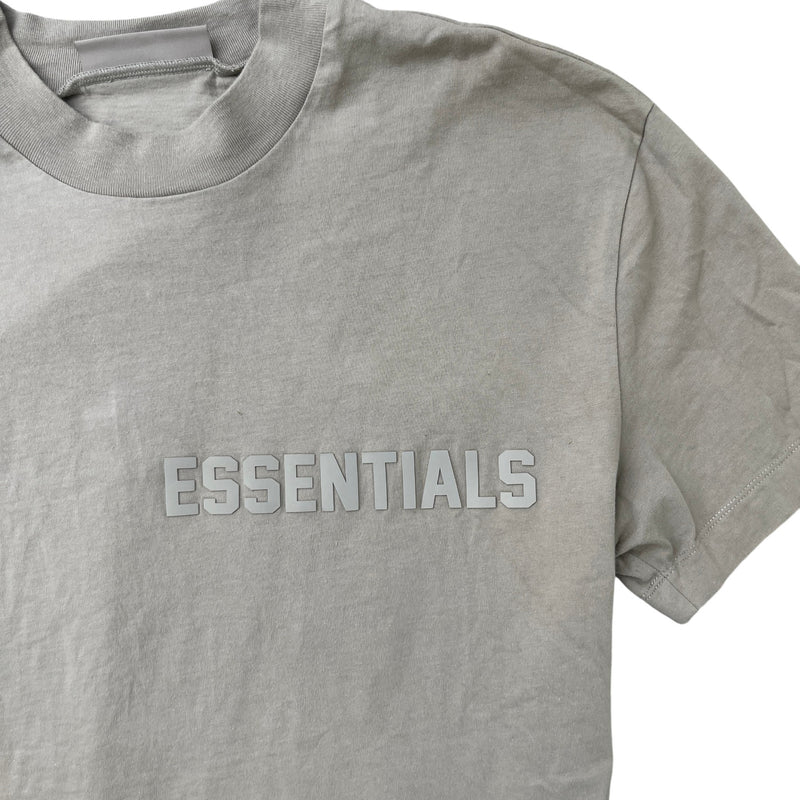 Men's Applique Logo T-Shirt Beige Size M