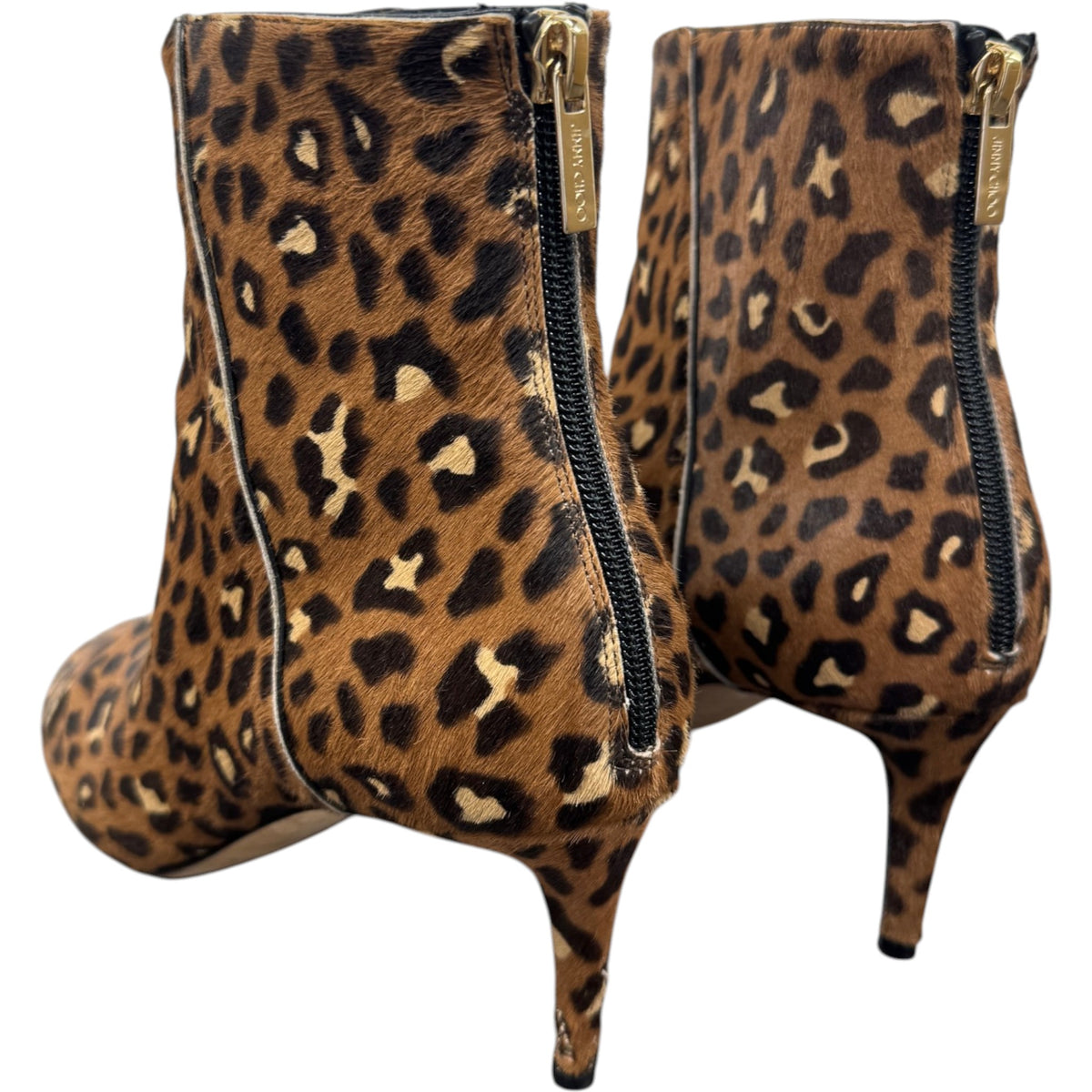 Women's Leopard Logo Print Boots Brown Size UK 7 / EU 40 - Photo 8