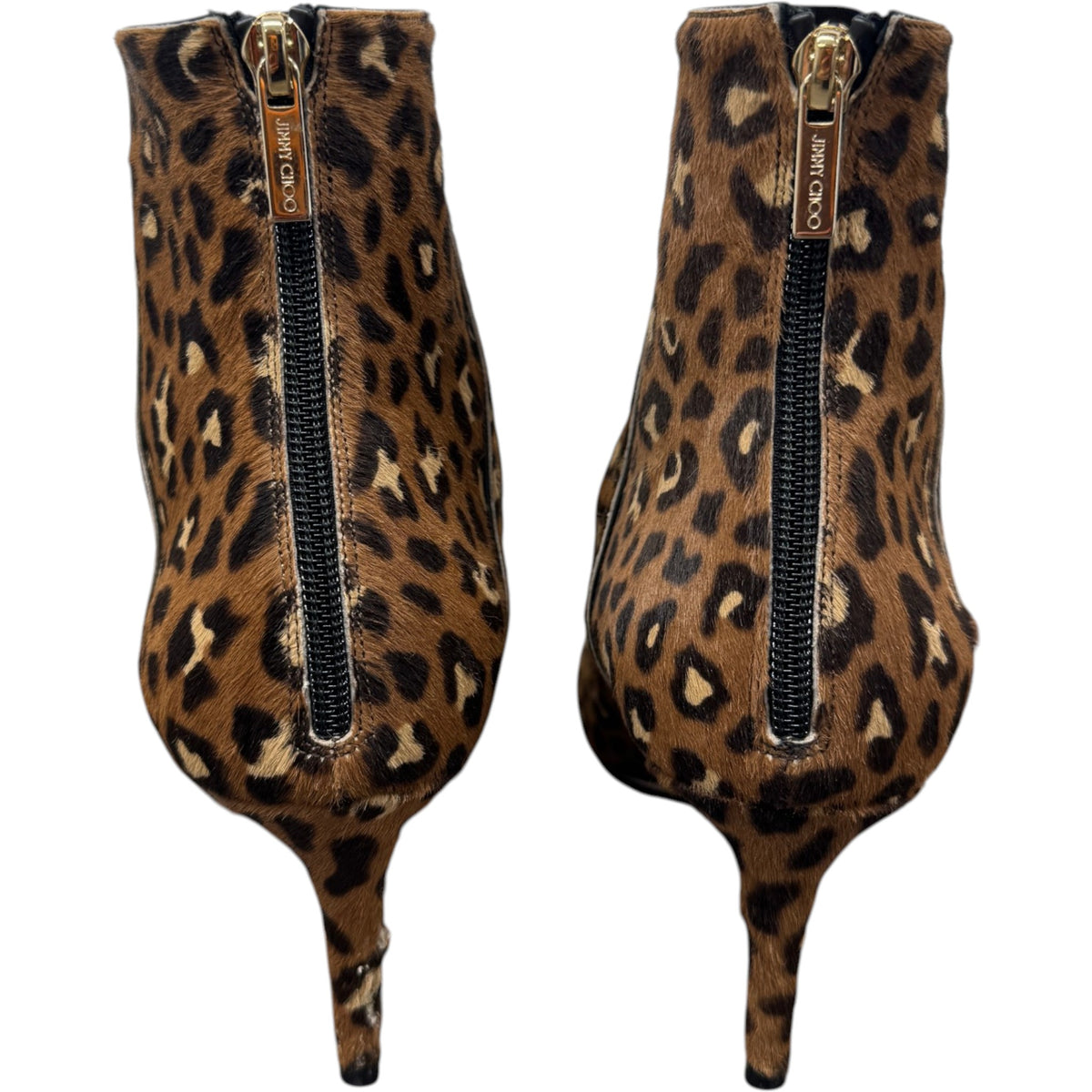 Women's Leopard Logo Print Boots Brown Size UK 7 / EU 40 - Photo 9