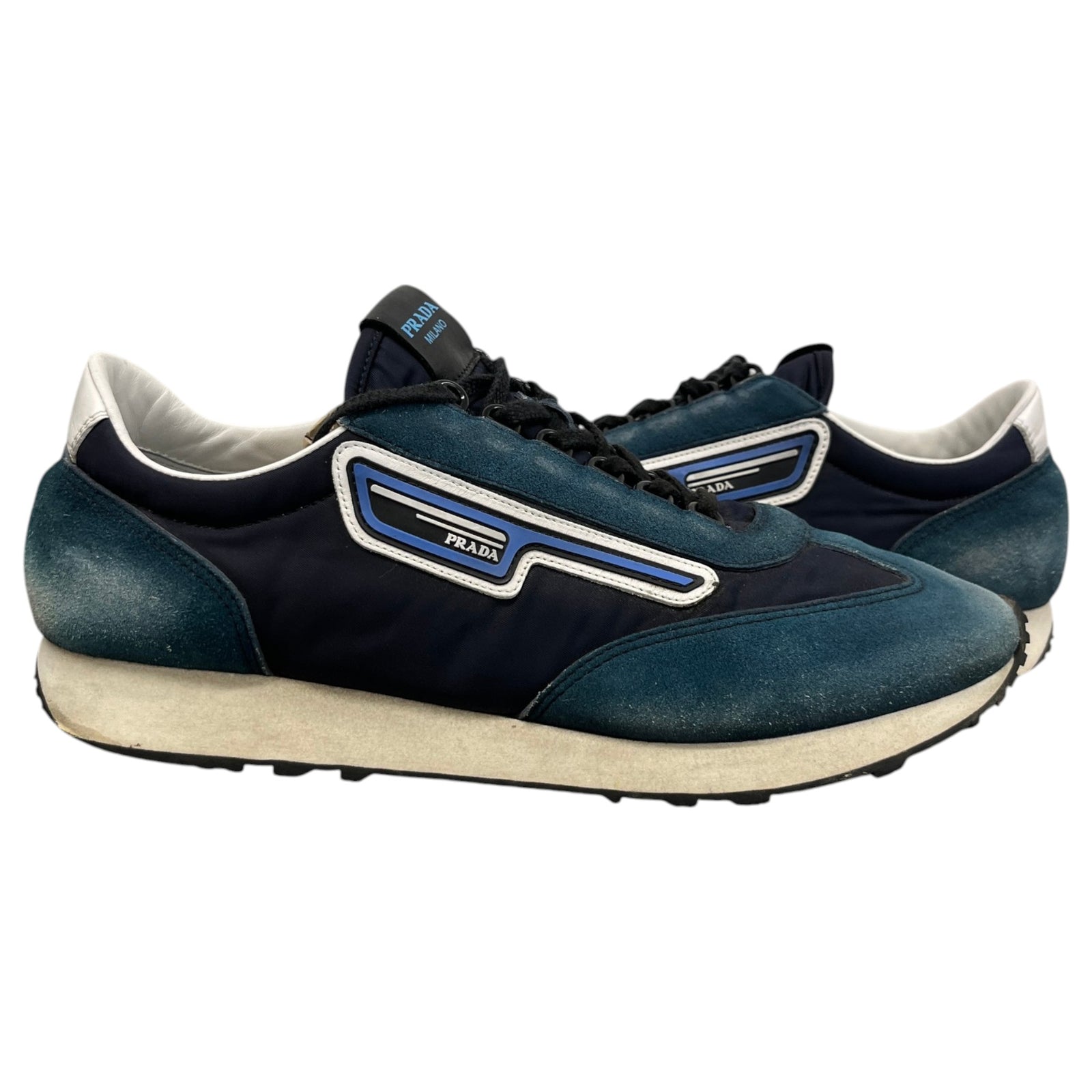 Men's Milano 70 Retro Distressed Low Trainers Green Size EU 43 / UK 9 - Photo 3