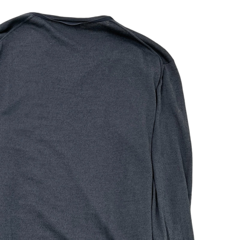 Men's V Neck Jumper Grey Size L