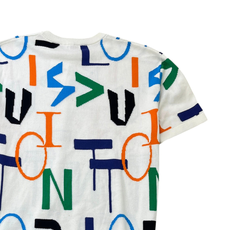 Men's LV Electric Intarsia Knit T-Shirt White Size XS