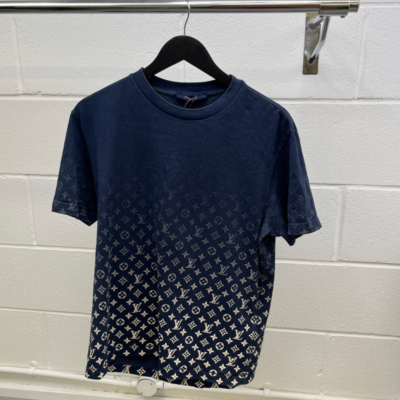 Men's Monogram Gradient T-Shirt Navy Size L