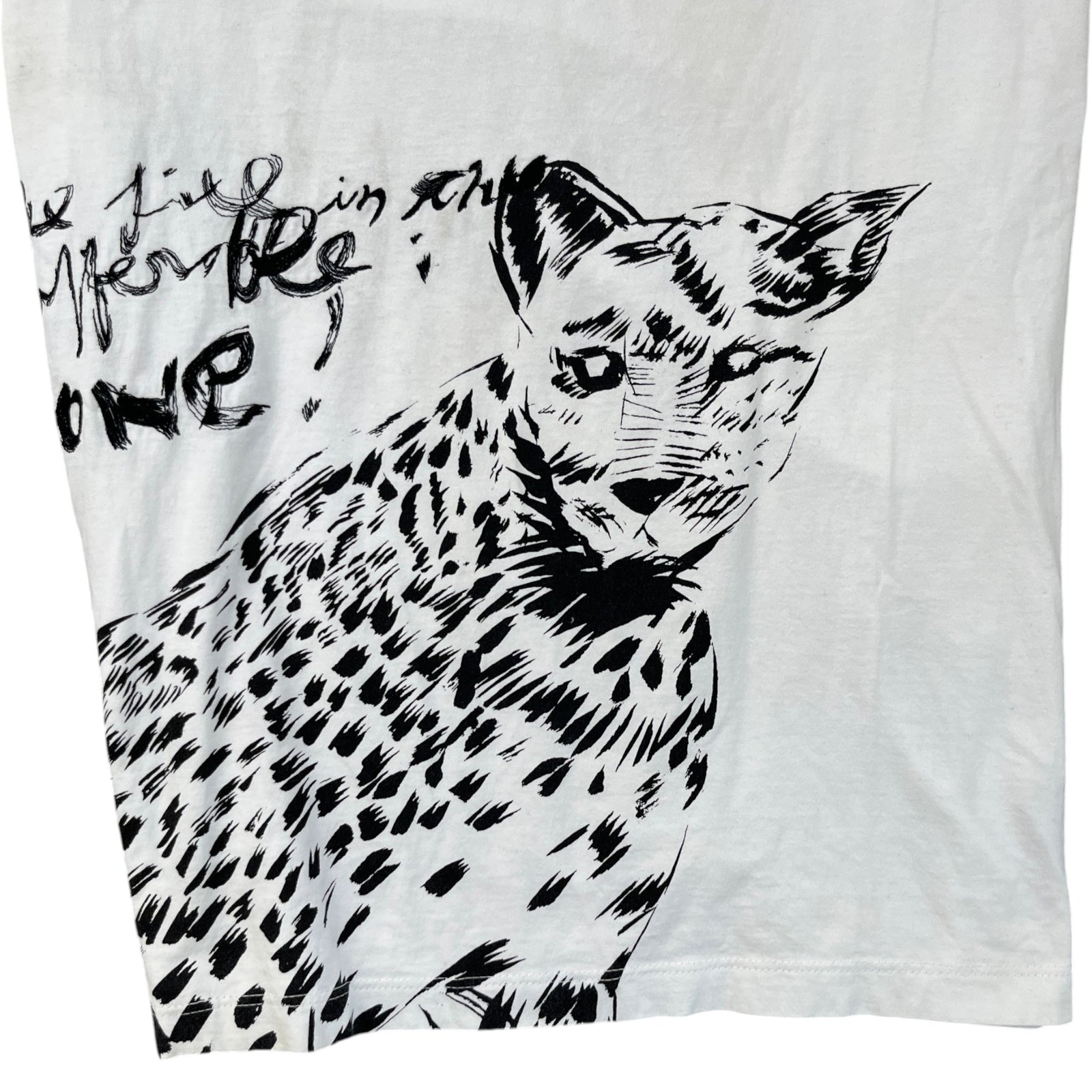 Men's Leopard Graphic T-Shirt White Size L - Photo 5