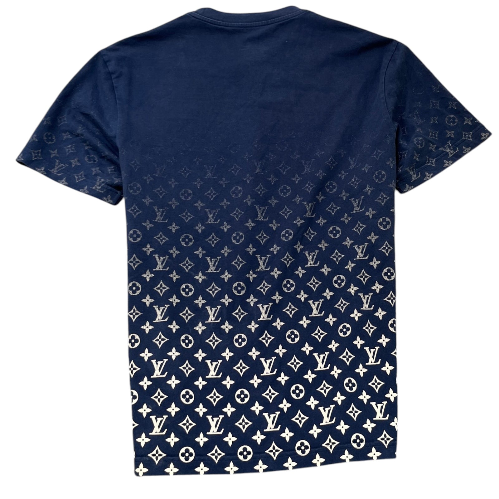 Men's Monogram Gradient T-Shirt Navy Size L - Photo 2