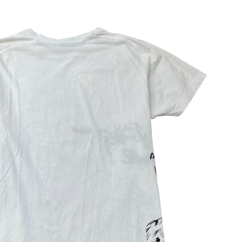Men's Leopard Graphic T-Shirt White Size L