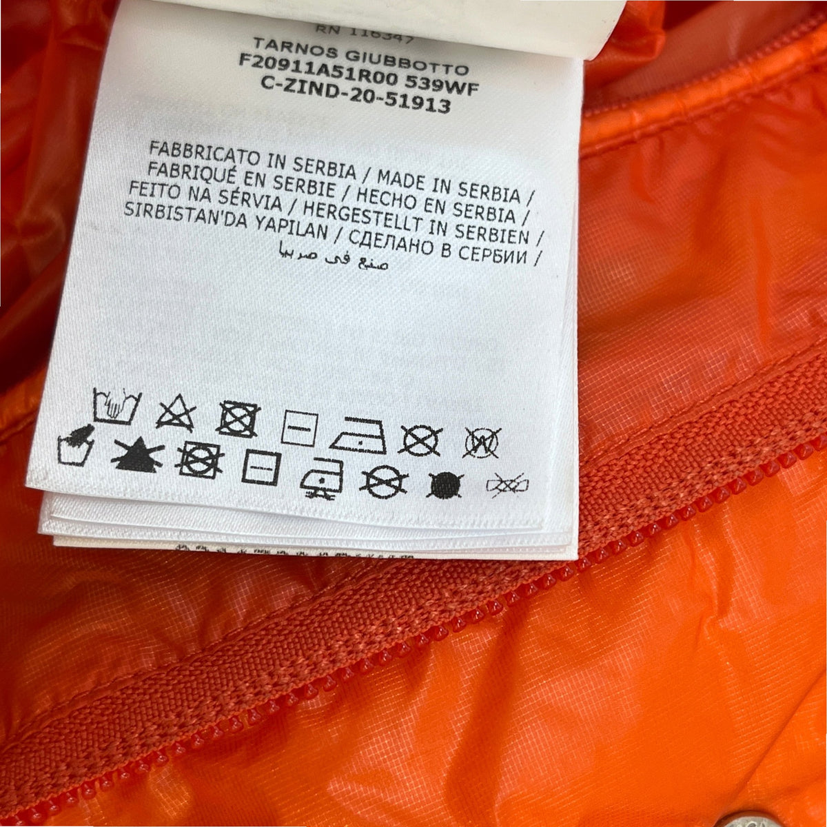 Men's Tarnos Down Jacket Orange Size 2 / M - Photo 7