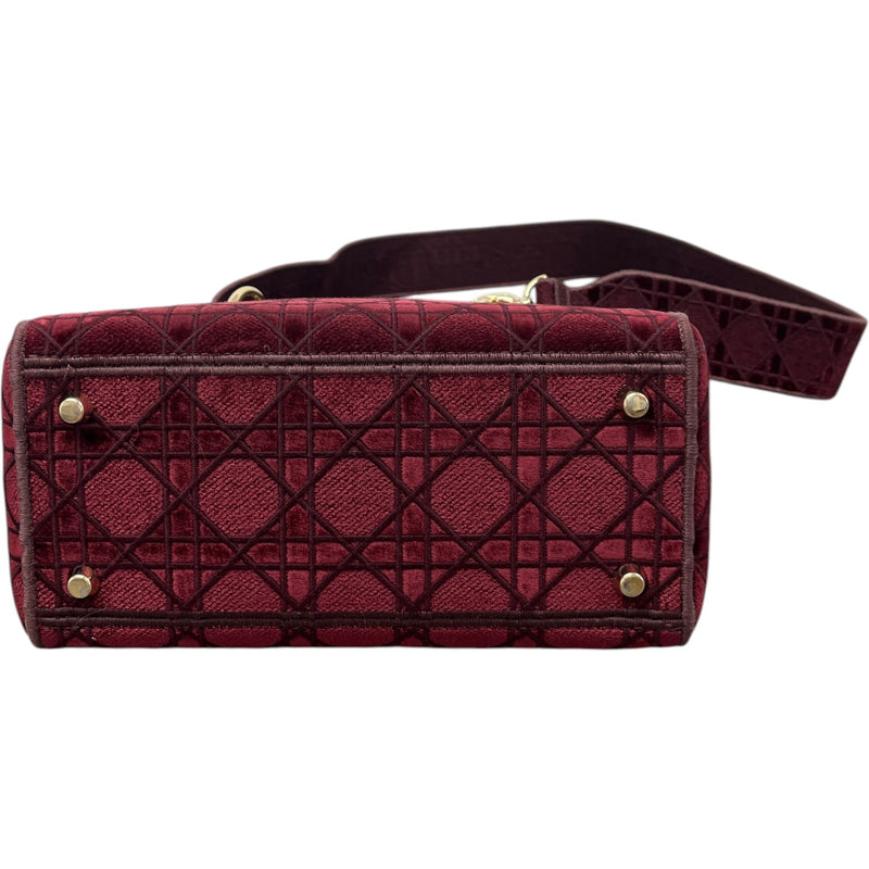 Women's Medium Lady Dior Bag Burgundy