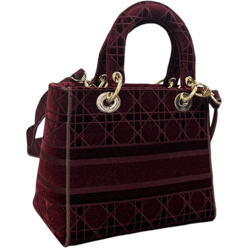 Women's Medium Lady Dior Bag Burgundy