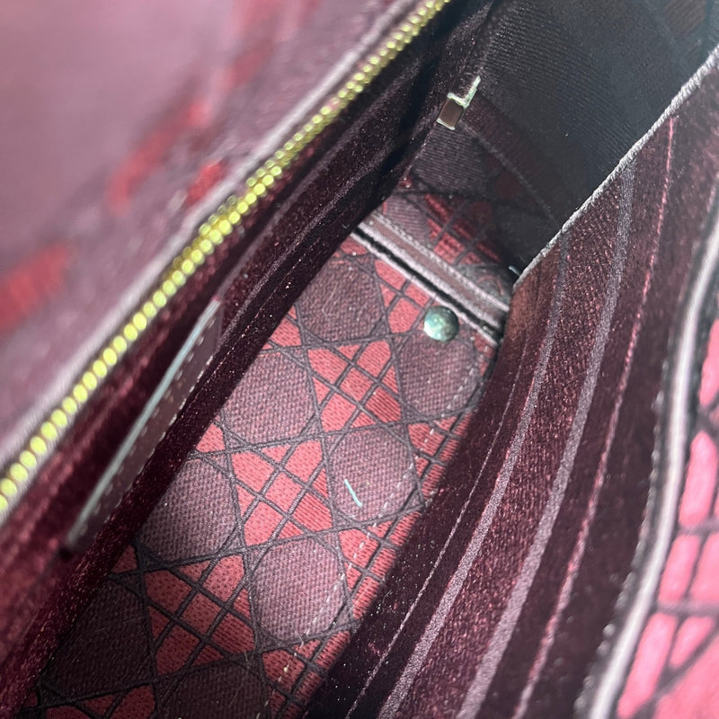 Women's Medium Lady Dior Bag Burgundy