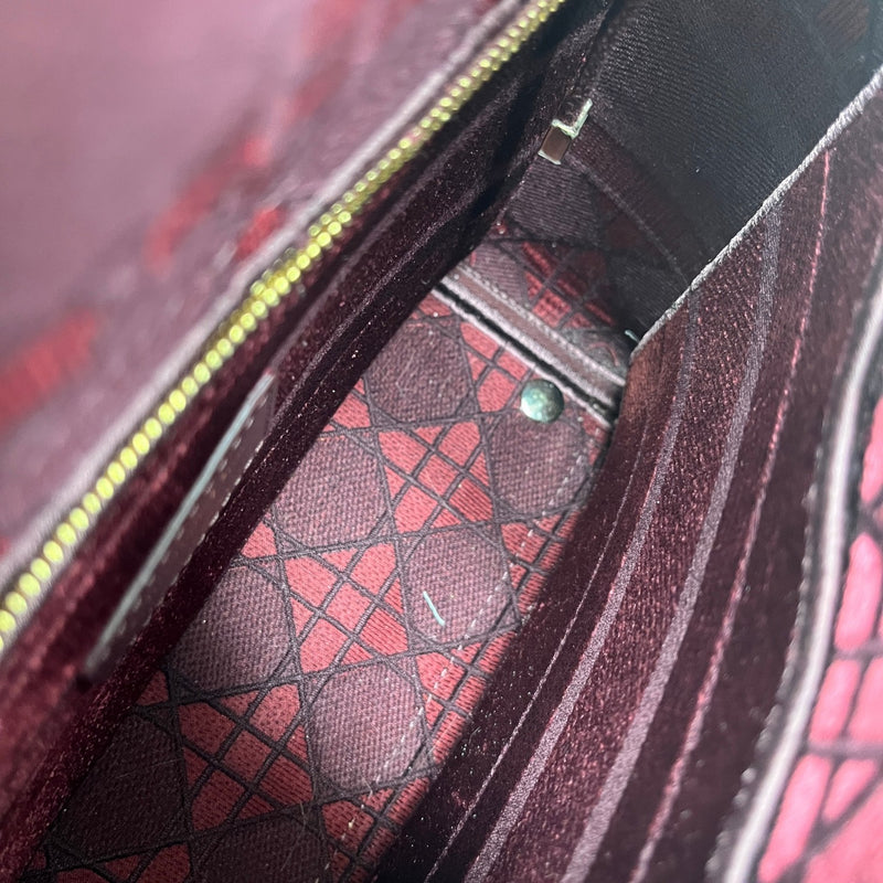 Women's Medium Lady Dior Bag Burgundy