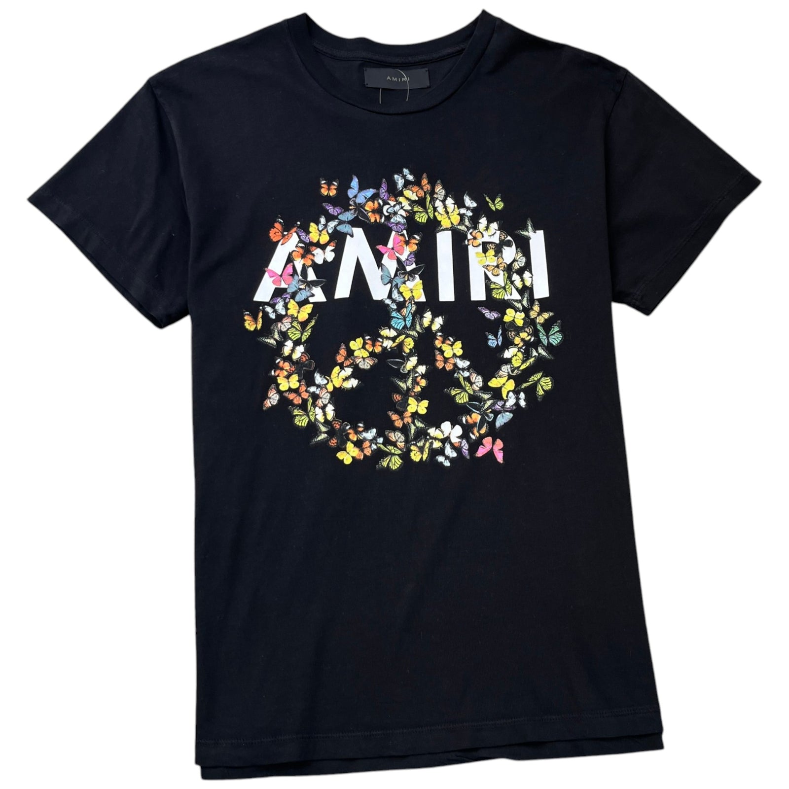 Men's Butterfly Logo Print T-Shirt Black Size S - Photo 1
