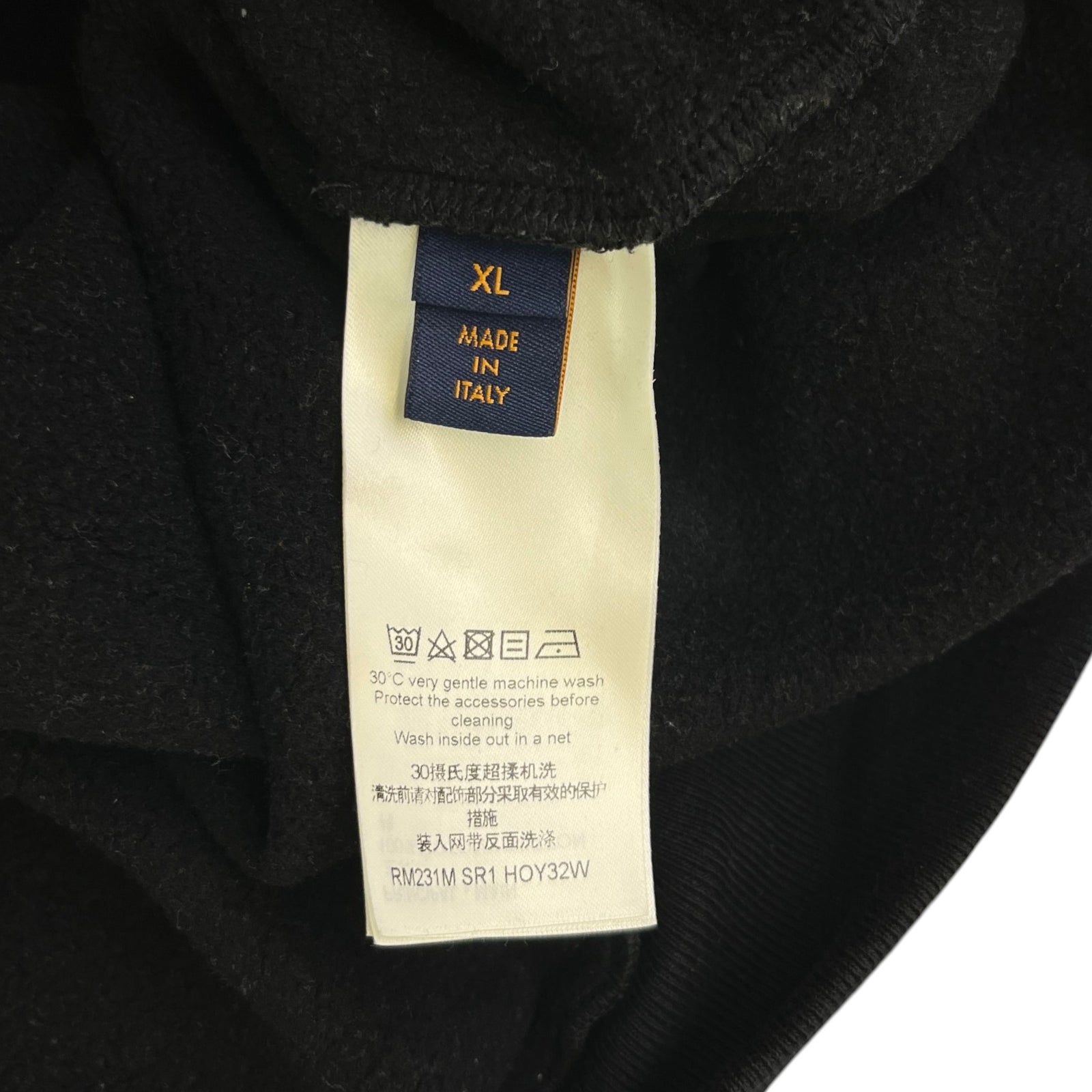 Men's Lv Malletier Zip Up Hoodie Black Size XL - Photo 8