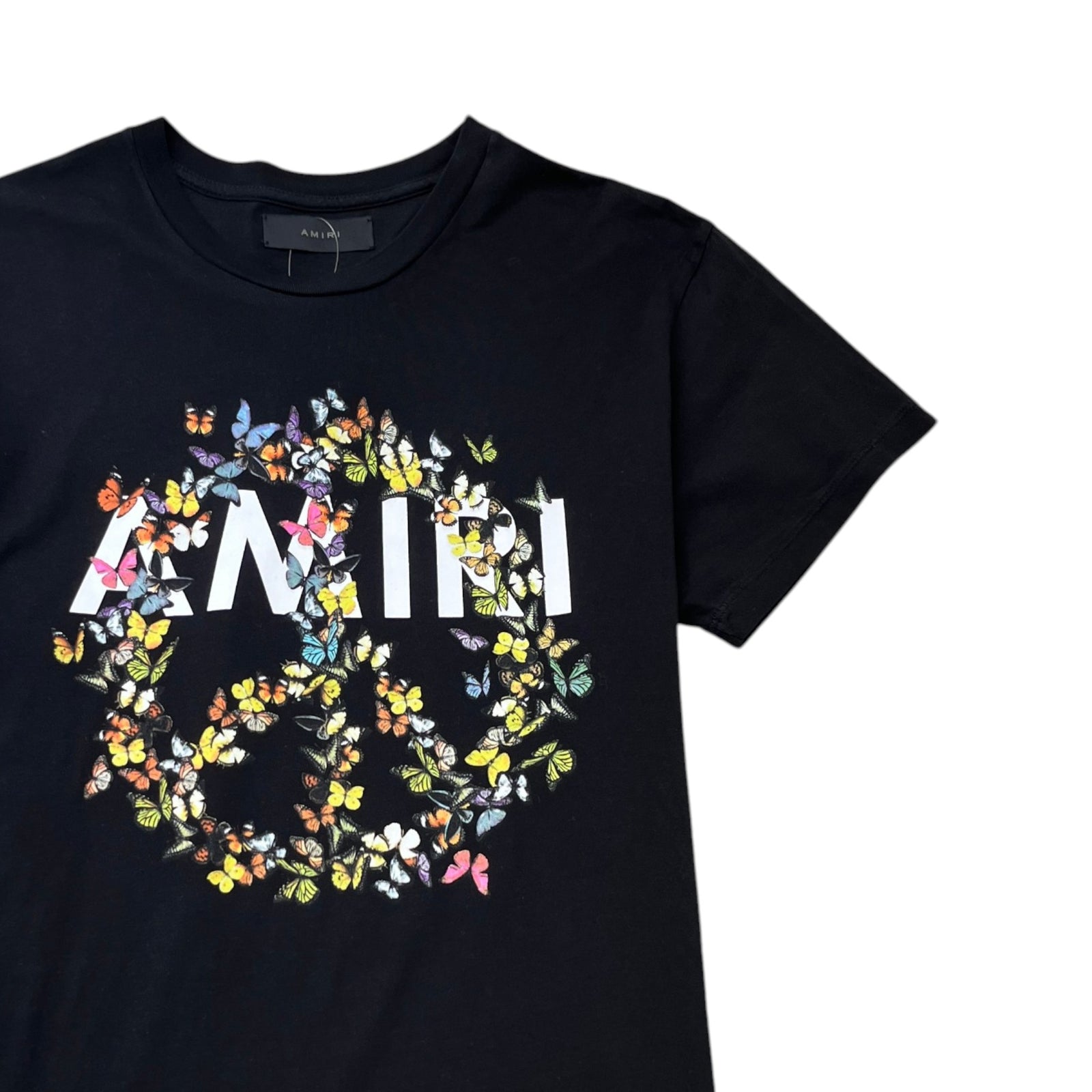 Men's Butterfly Logo Print T-Shirt Black Size S - Photo 3