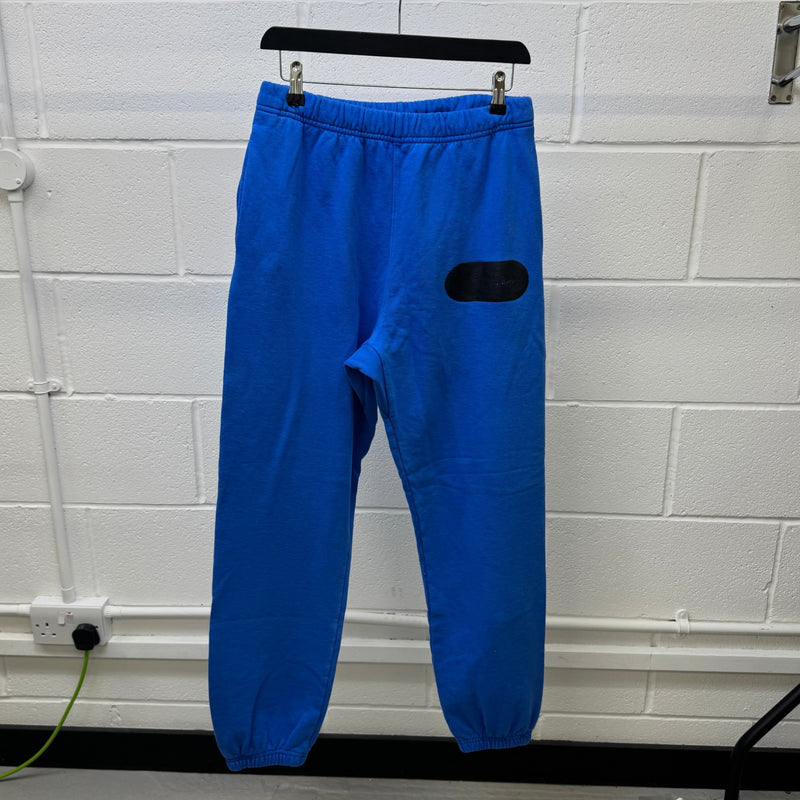 Men's Logo Patch Joggers Blue Size M