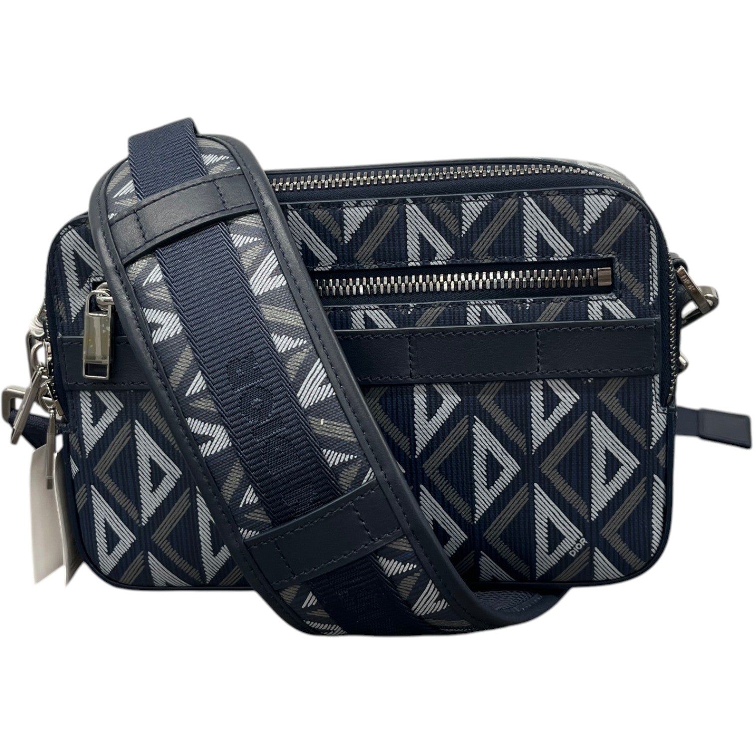 Men's Cd Diamond Safari Messenger Bag Navy - Photo 1