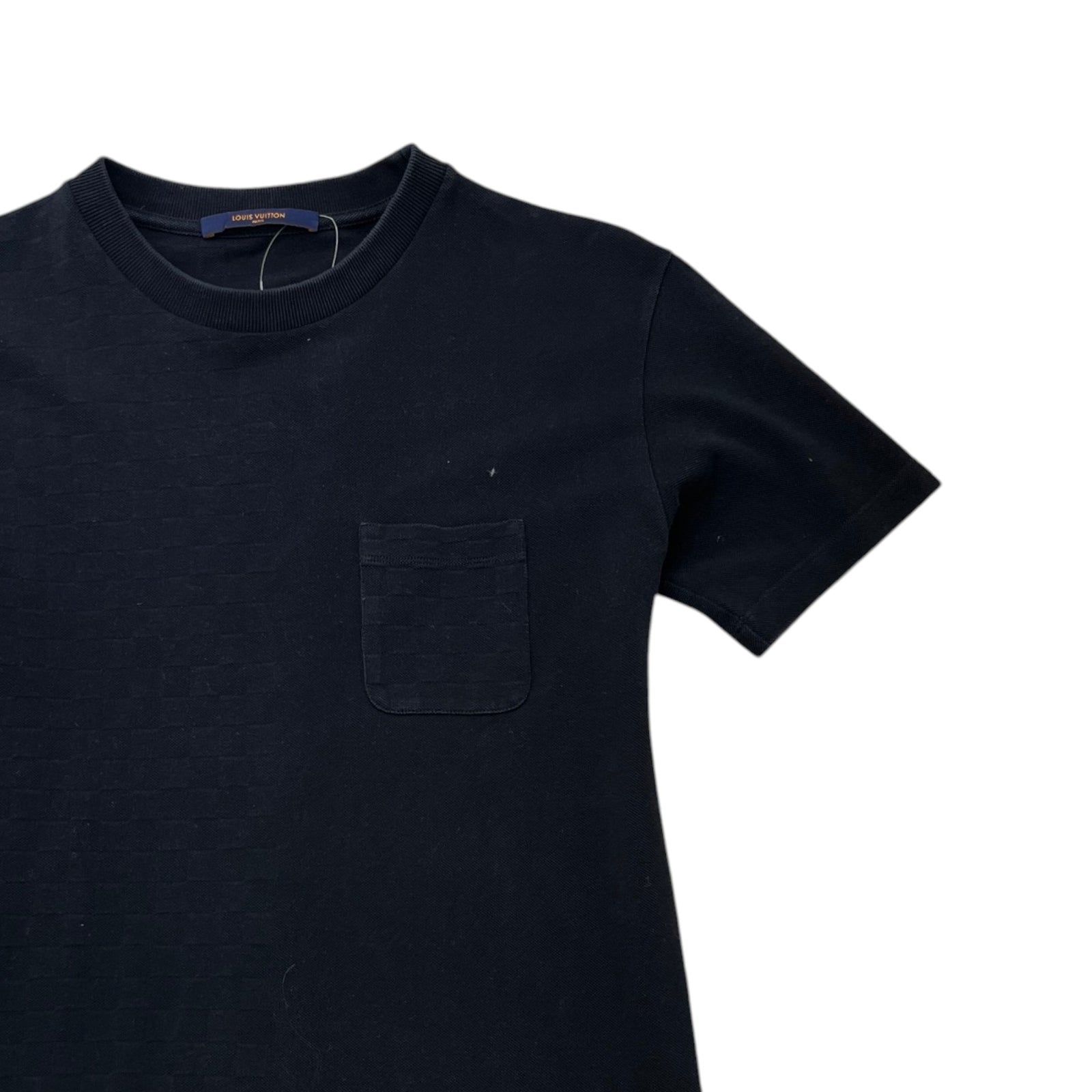Men's Half Damier Pocket T-Shirt Black Size S - Photo 3