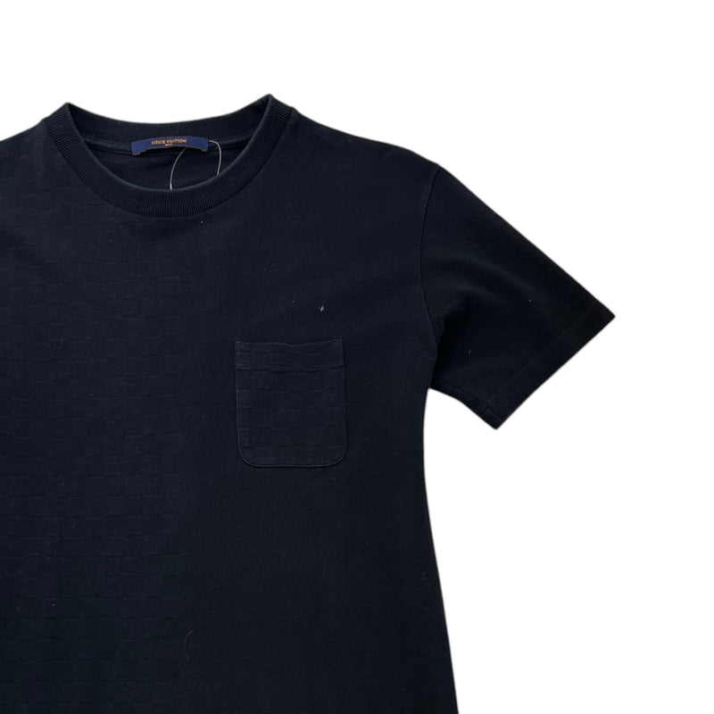 Men's Half Damier Pocket T-Shirt Black Size S