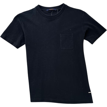 Men's Half Damier Pocket T-Shirt Black Size S