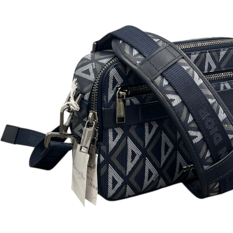 Men's Cd Diamond Safari Messenger Bag Navy
