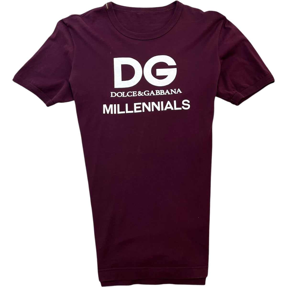 Men's Logo Print Short Sleeve Shirt Burgundy Size M - Photo 1