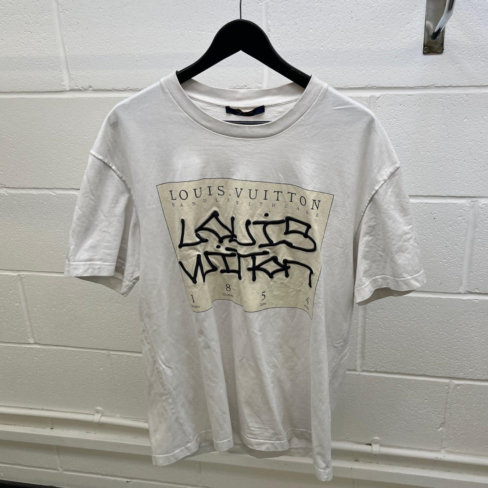 Men's Signature Box Logo T-Shirt White Size XL - Photo 9