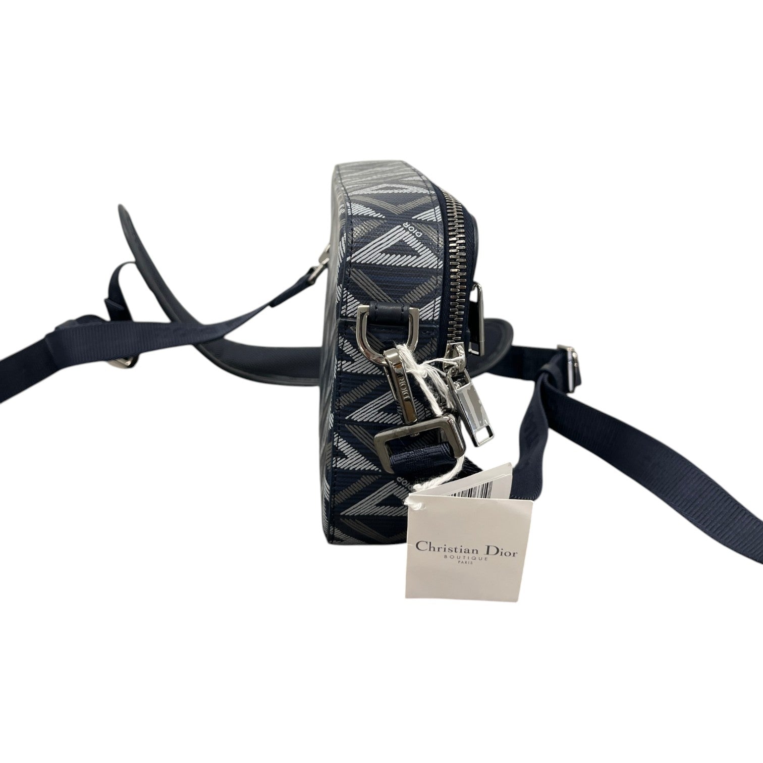Men's Cd Diamond Safari Messenger Bag Navy - Photo 8